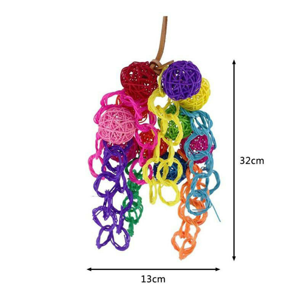 Parrot Toys Bird Chew Toy Wood Big Rope Cave Ladder Toy L