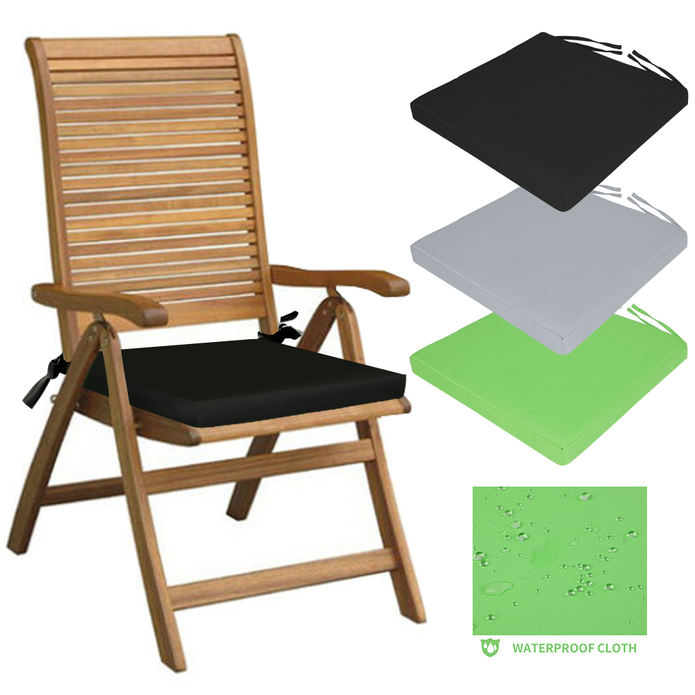 1-4Pc Tie On Dining Chair Cushions Seat Pads Outdoor Patio Foam Removable LOCA