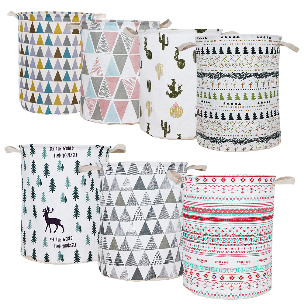 Large Foldable Washing Clothes Dirty Cloth Laundry Basket Bag Hamper Storage Toy