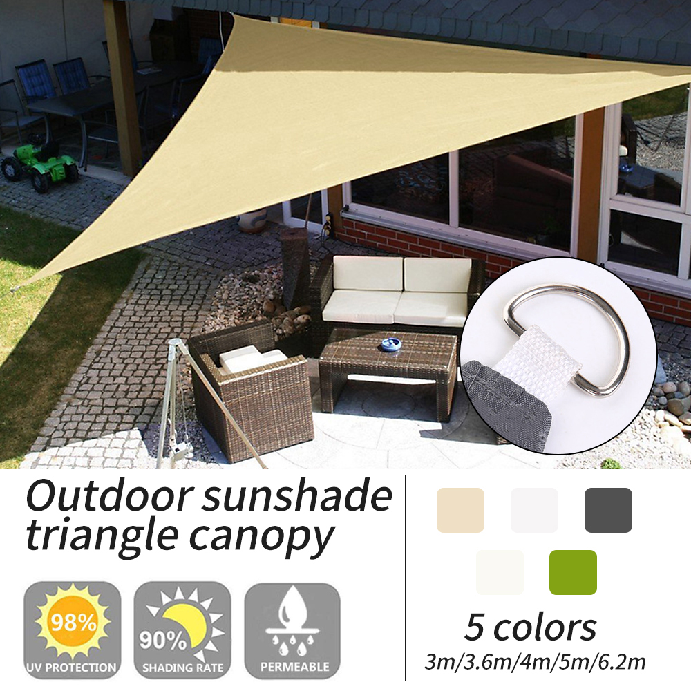 Triangle Sun Shade Sail 98/% UV Block Garden Patio Screen Canopy Sunscreen Awning