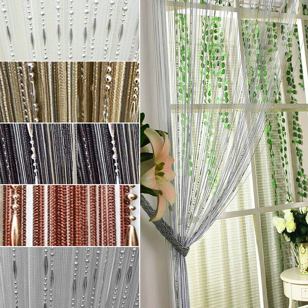 Details About Chain Bead Curtain String Door Room Divider Fly Bug Screen Beaded Blinds New