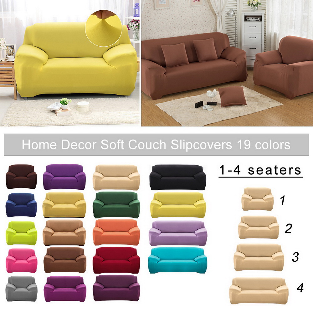 Ruffles Sofa Cover Settee Couch Elastic Strech Universal Home Slipcover Easy Fit