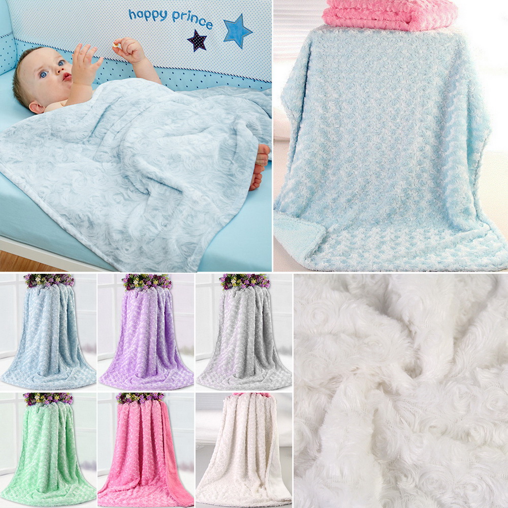 Soft Baby Velvet Crib Blanket Toddler Nursery Bedding For