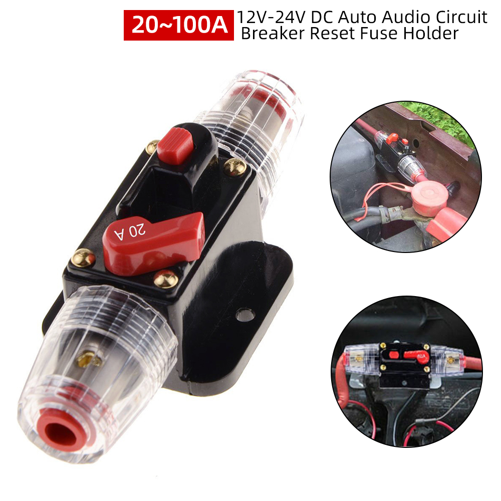 12-24V Home Solar System Waterproof Circuit Breaker Reset Fuse Inverter 30AMP.