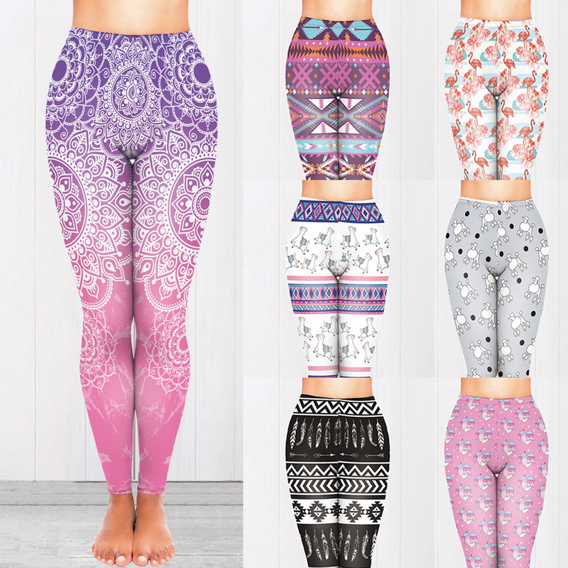 printed workout tights