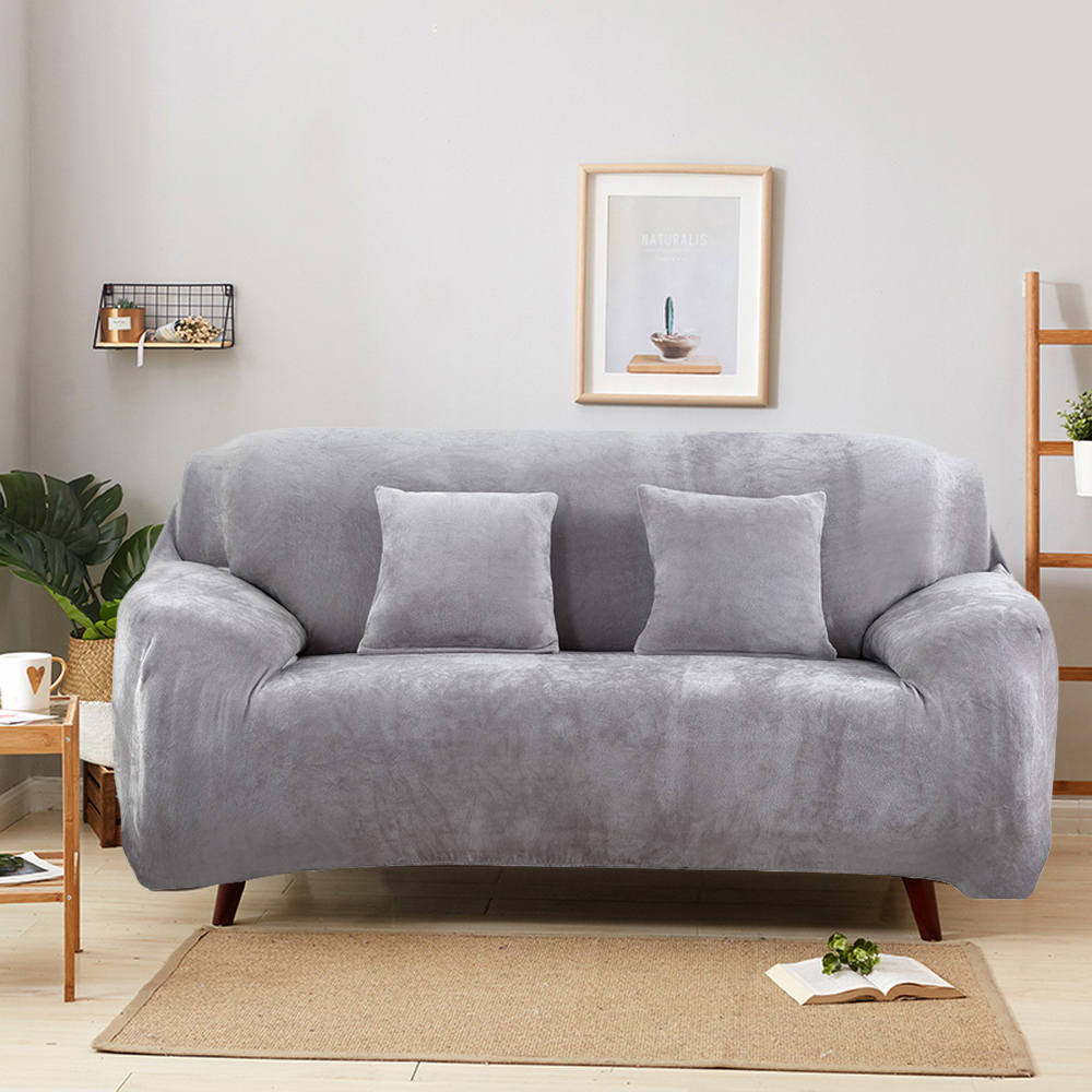 UK Sofa Covers Easy Fit Stretch Protector Soft Couch Cover Thick Plush Covers