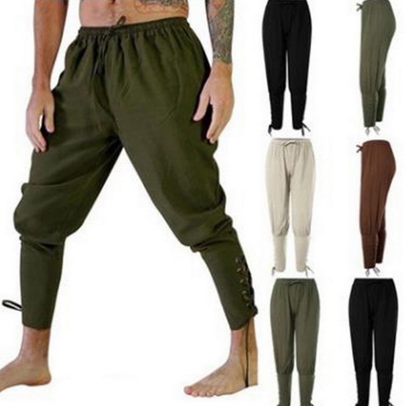 Men's trousers strap trousers medieval  navigation quick-dry trousers UK 