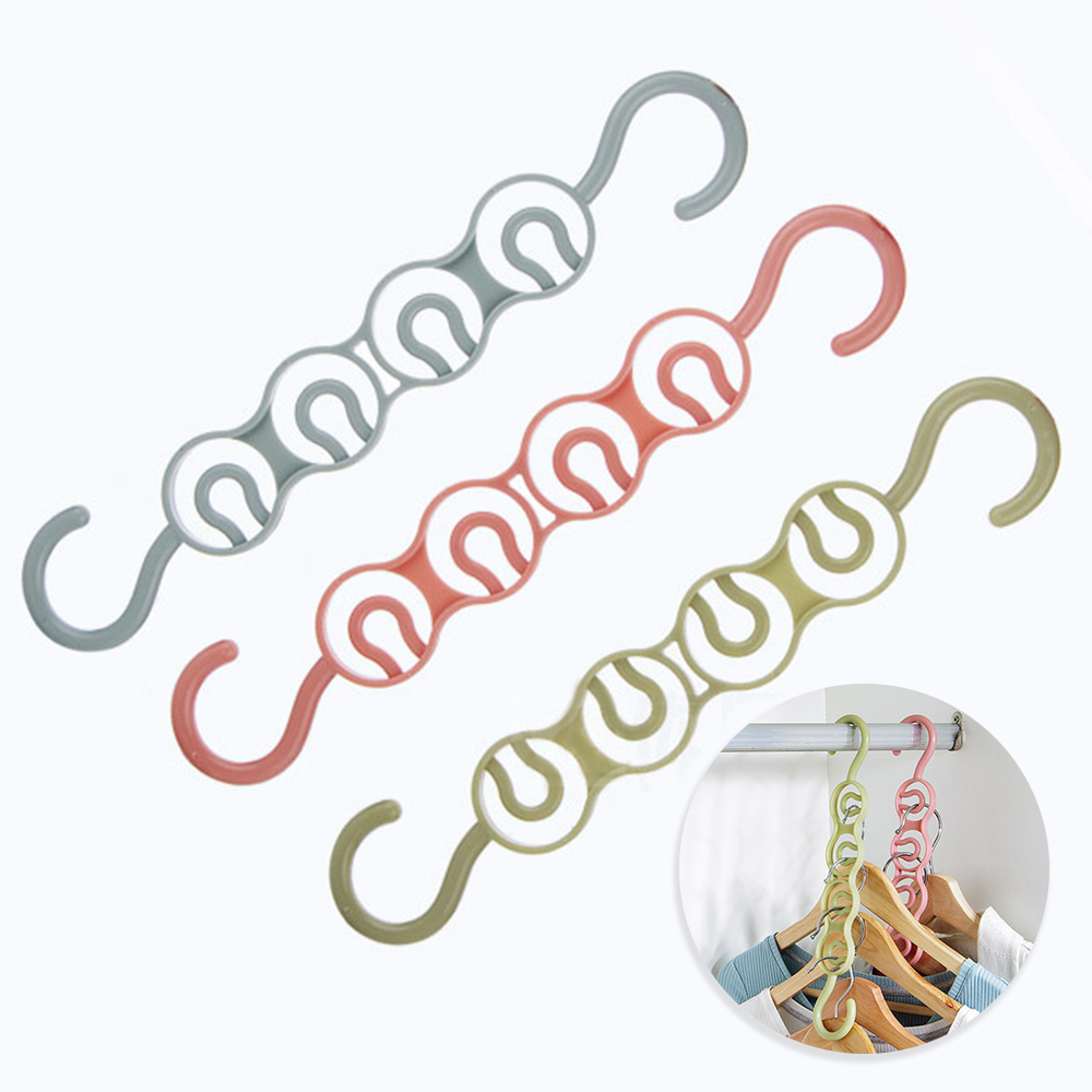 NEW Folding Clothes Hanger Anti-skid Foldable Multifunction Hangers Hook UK