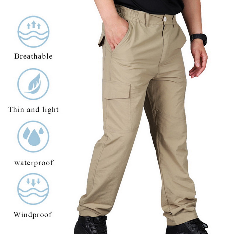 Men's Quick Dry Carpenter Straight Ripstop Pant Workwear Trousers Cargo ...