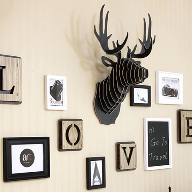 Fashion Deer Head Wall Diy Art Hanging Stag Antlers Home Decor