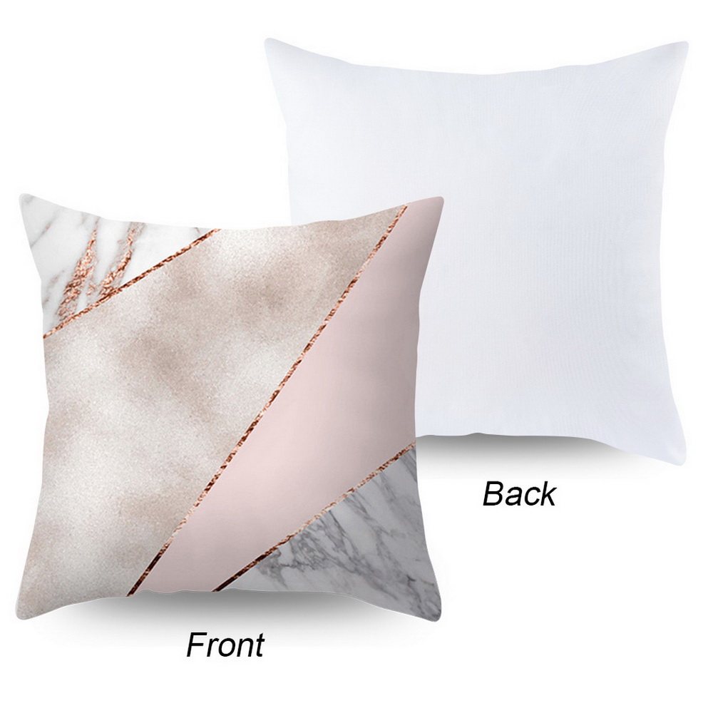 Rose Gold Cushion Covers Pink Grey Geometric Comfy Soft Pillow Case Sofa Home UK