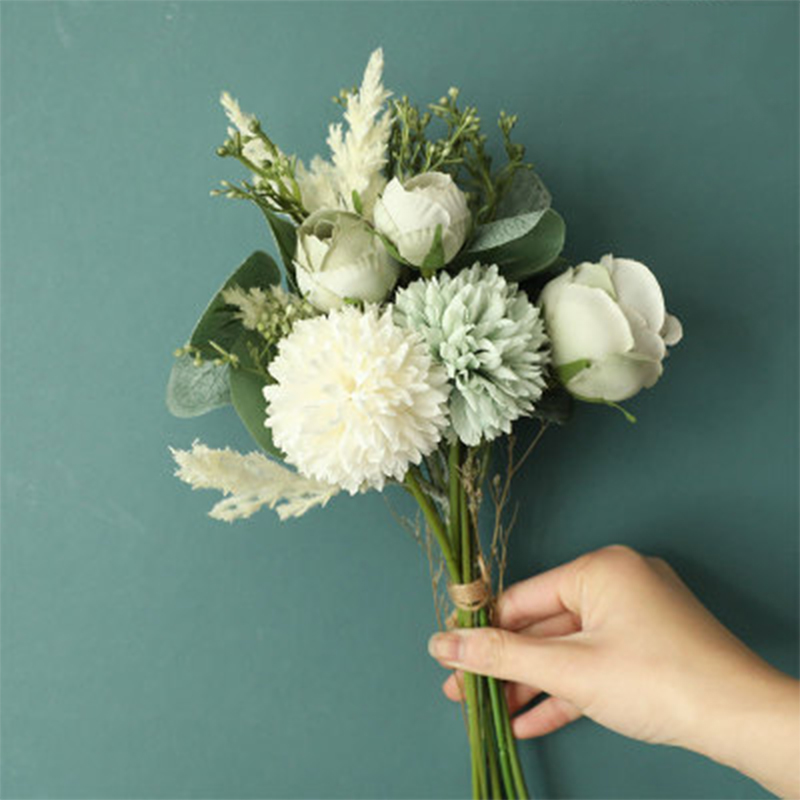 Peony Artificial Flowers 38cm Faux Fake Rose Plant Bouquet Wedding Party Decor