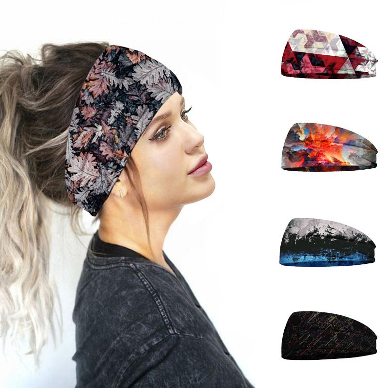 Tsun 7 Pcs Women Headband Solid Color Head Wrap Sports Yoga Hair Band Hair Accessories