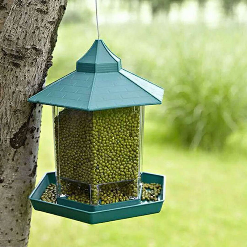 New Waterproof Gazebo Hanging Wild Birds Feeder Outdoor Feeding