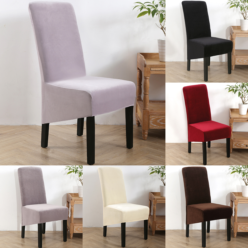 Soft Dining Chair Covers Stretch Oblique Seat Cover Slipcovers Wedding Home Ebay