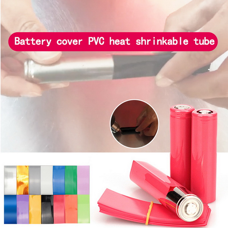 100X 18650 Battery Wrap PVC Heat Shrink Tubing Precut Battery Film Tape Cover