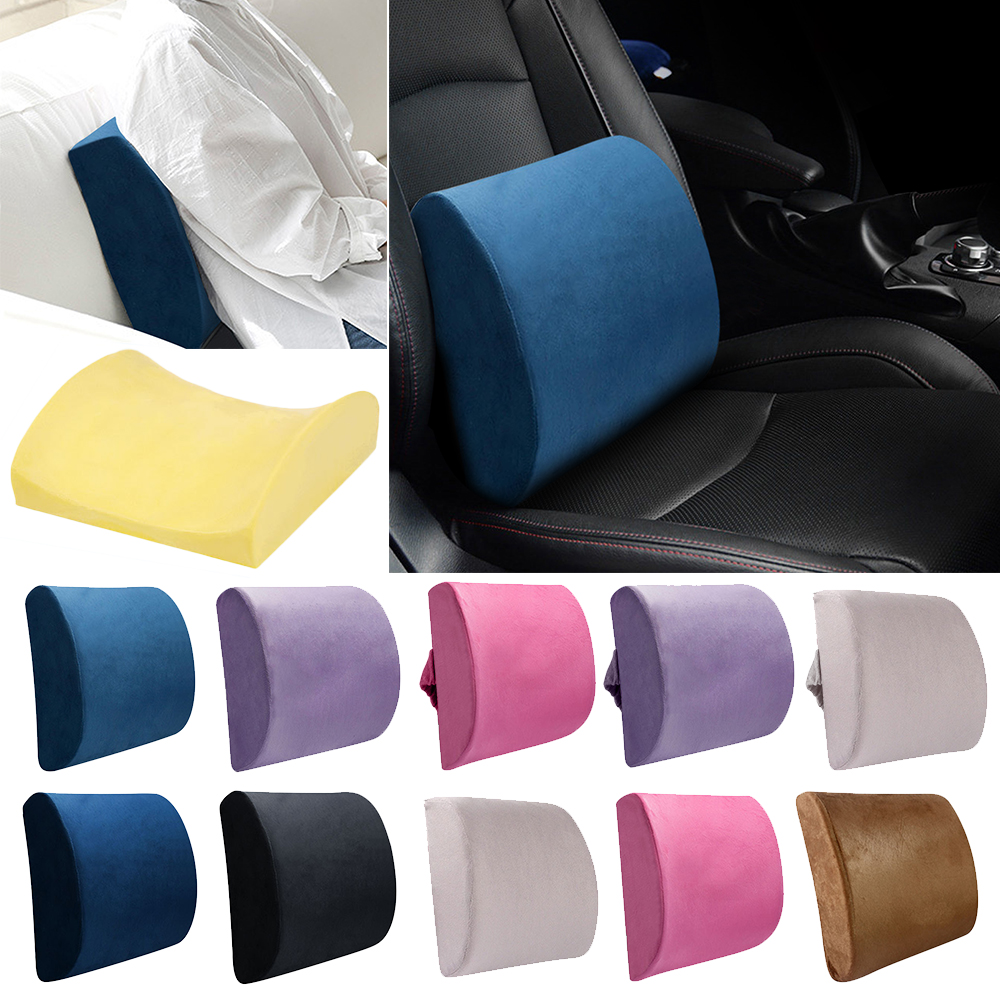 Car Seat Lumbar Support Cushion Memory Foam Home Chair Back Pillow