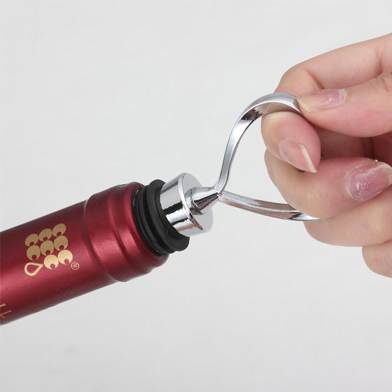 Silver New Bar Accessories Red Stopper Bottle Metal Stoppers Wine Twist