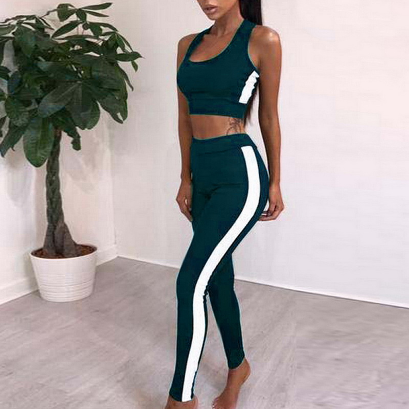 2PCS Womens Sport Gym Yoga Bra Vest Sports Legging Pants Outfit Wear Set Ladies