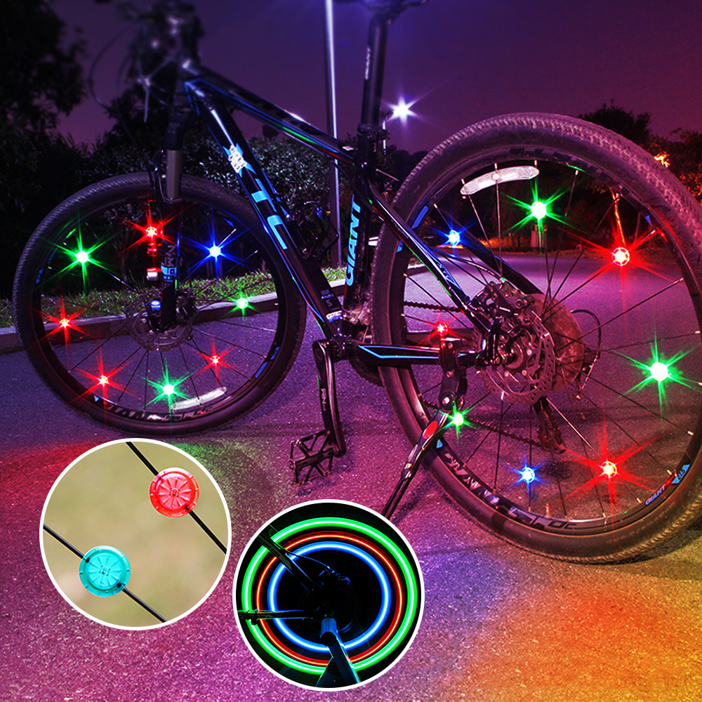 Tyre Wheel Lamp Bike LED Bright Light Colorful Bicycle Cycling Spokes Wire Tire