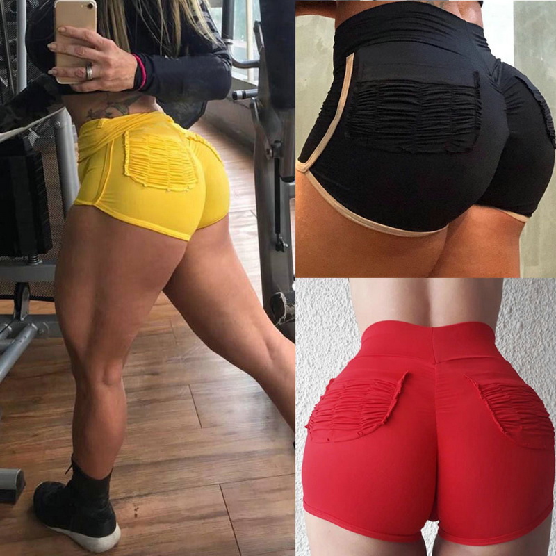 Details About Women Tights Yoga Gym High Waist Mini Shorts Butt Lift Workout Stretchy Pants