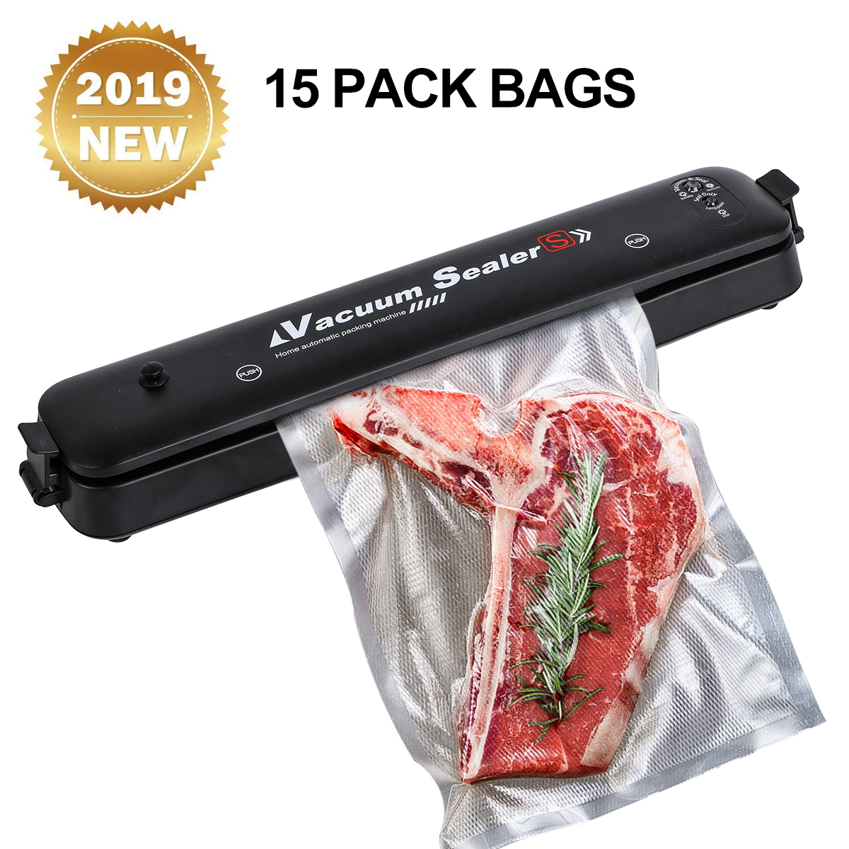 Portable Vacuum Sealer Automatic Food Sealer Machine with 15 Sealing