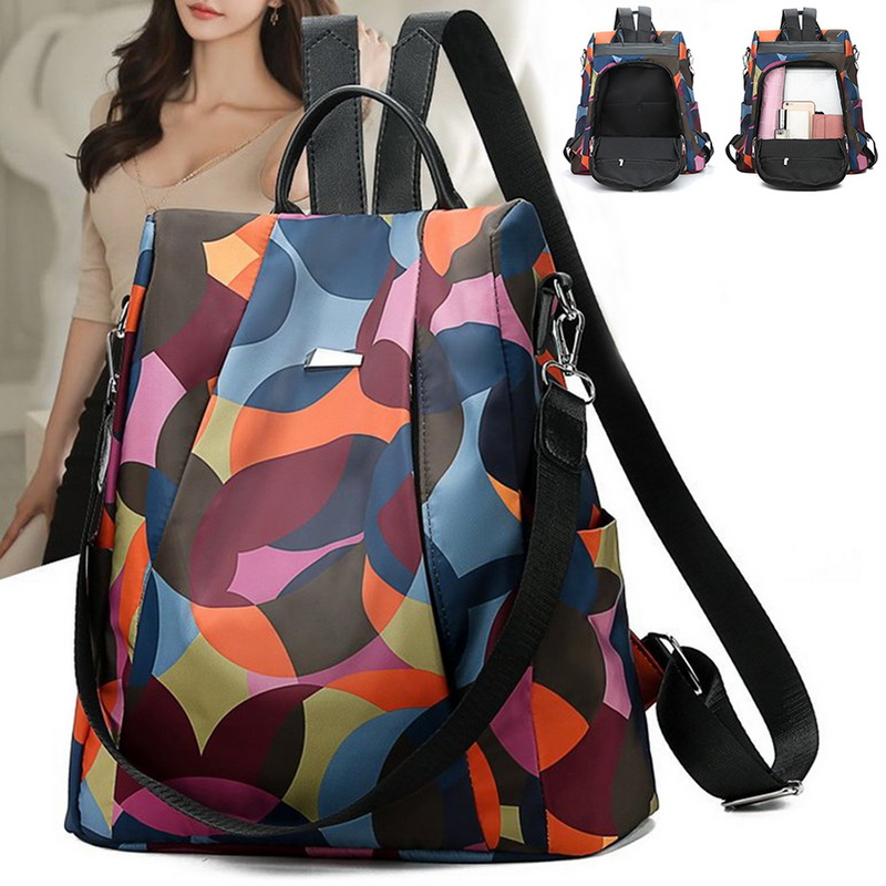 Women Oxford Backpack Anti-theft Daypack Casual Travel Backpack ...