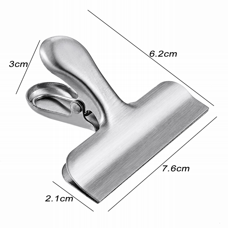 8*Stainless Steel Bag Sealing Clip Food Storage Sealer Photo Clips New