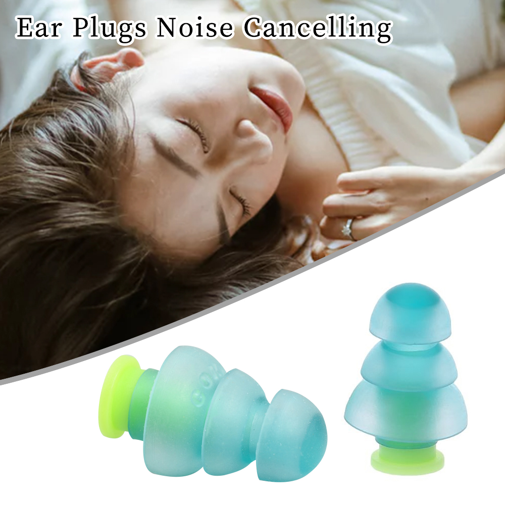 1Pair Silicone Ear Plugs Anti Noise Snore Earplugs Comfortable Sleep For P1C8