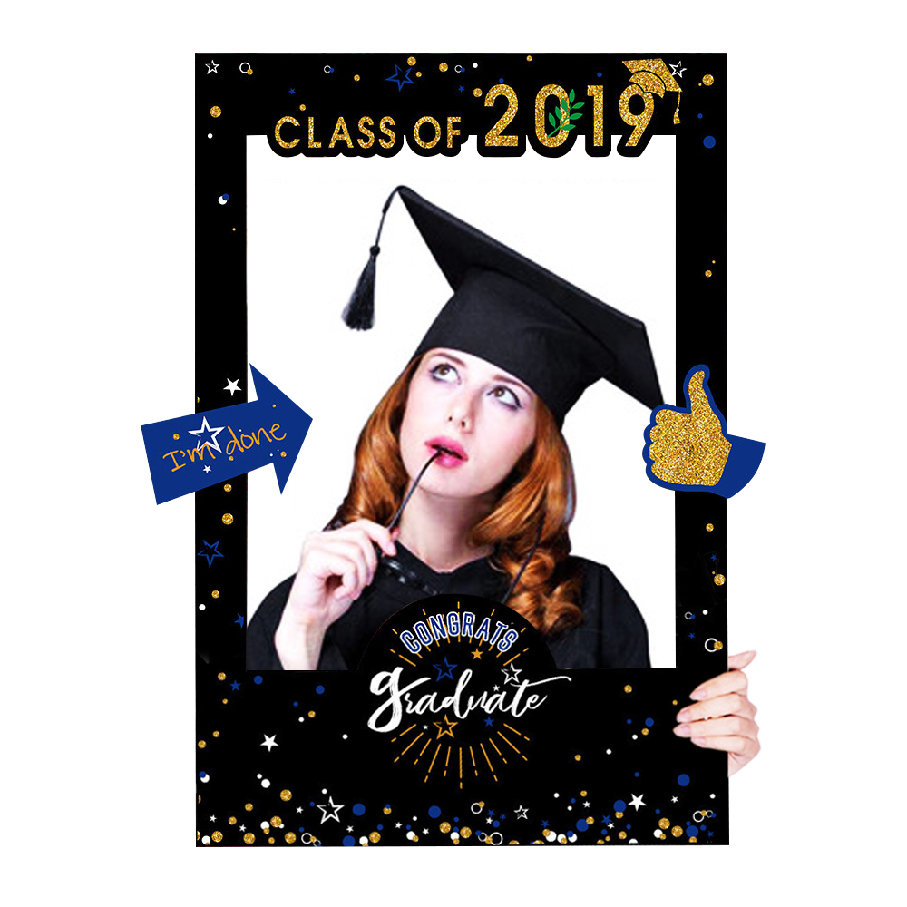 Class Of Graduation Photo Booth Props Frame Congratulations Party