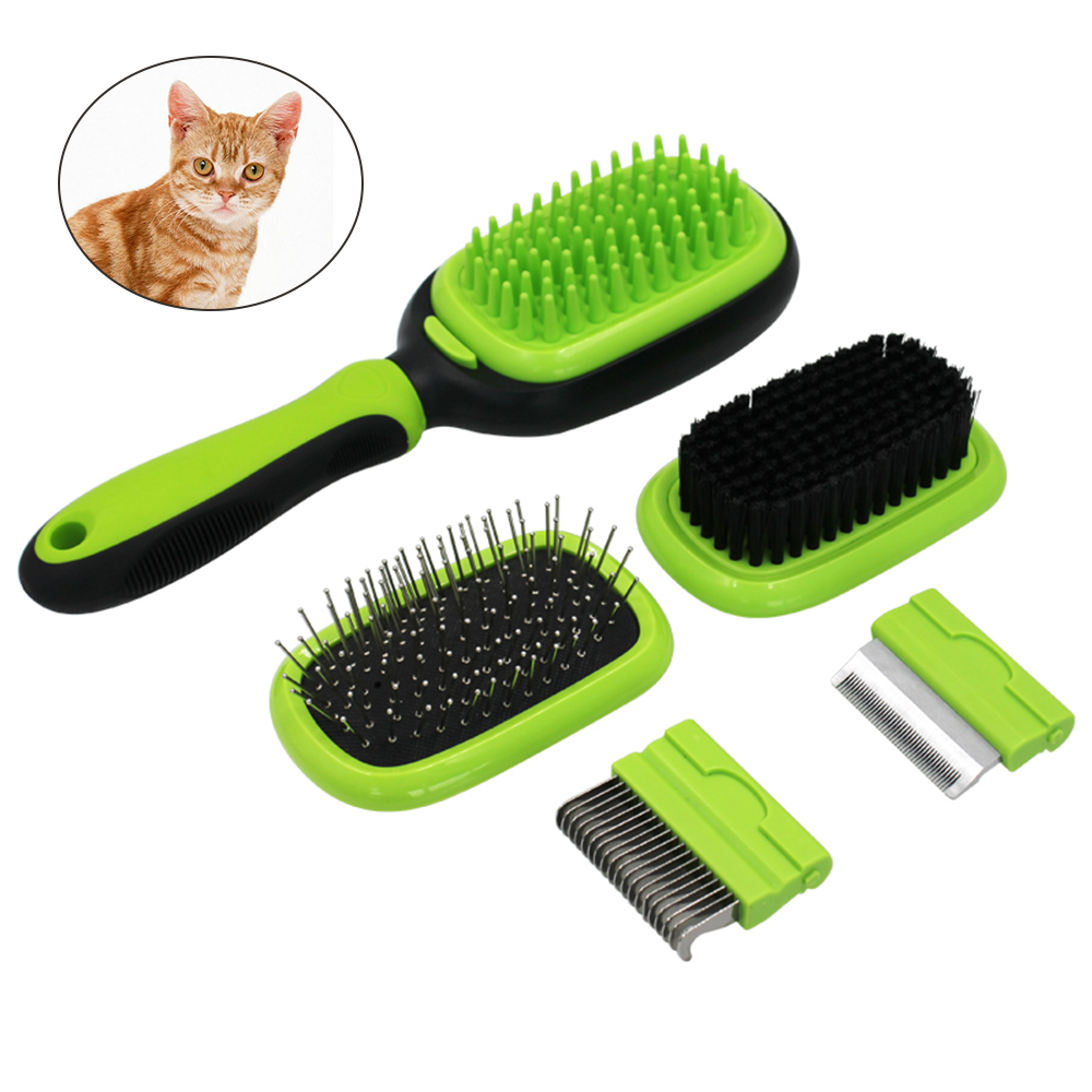 New 5in1 Professional Pet Grooming Kit Cat Dog Brush Comb Undercoat