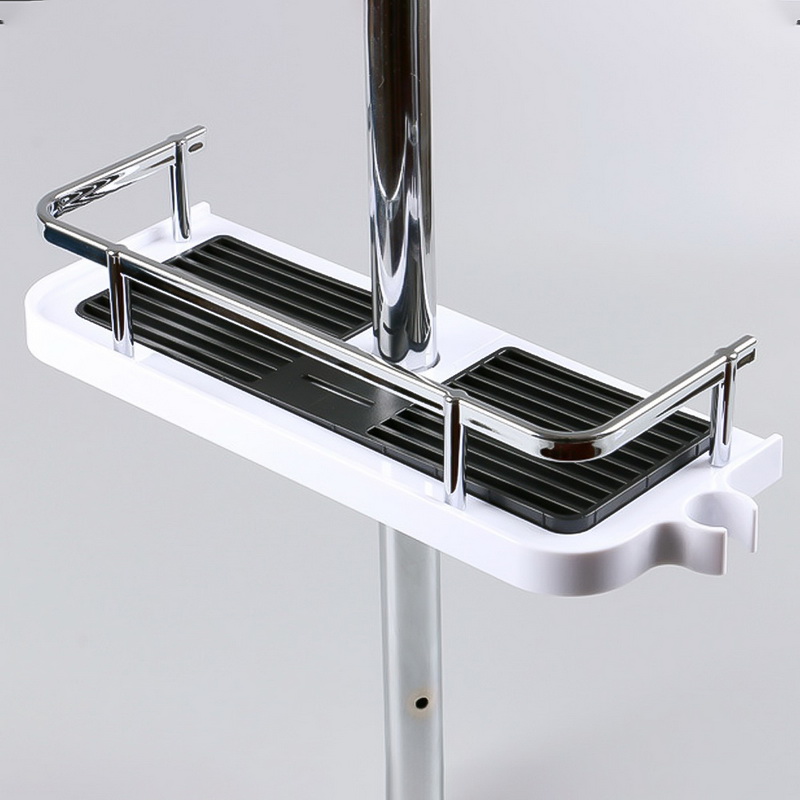 Bathroom Shelf Shower Storage Rack Organiser Hollow Tray Holder Accessory Kit