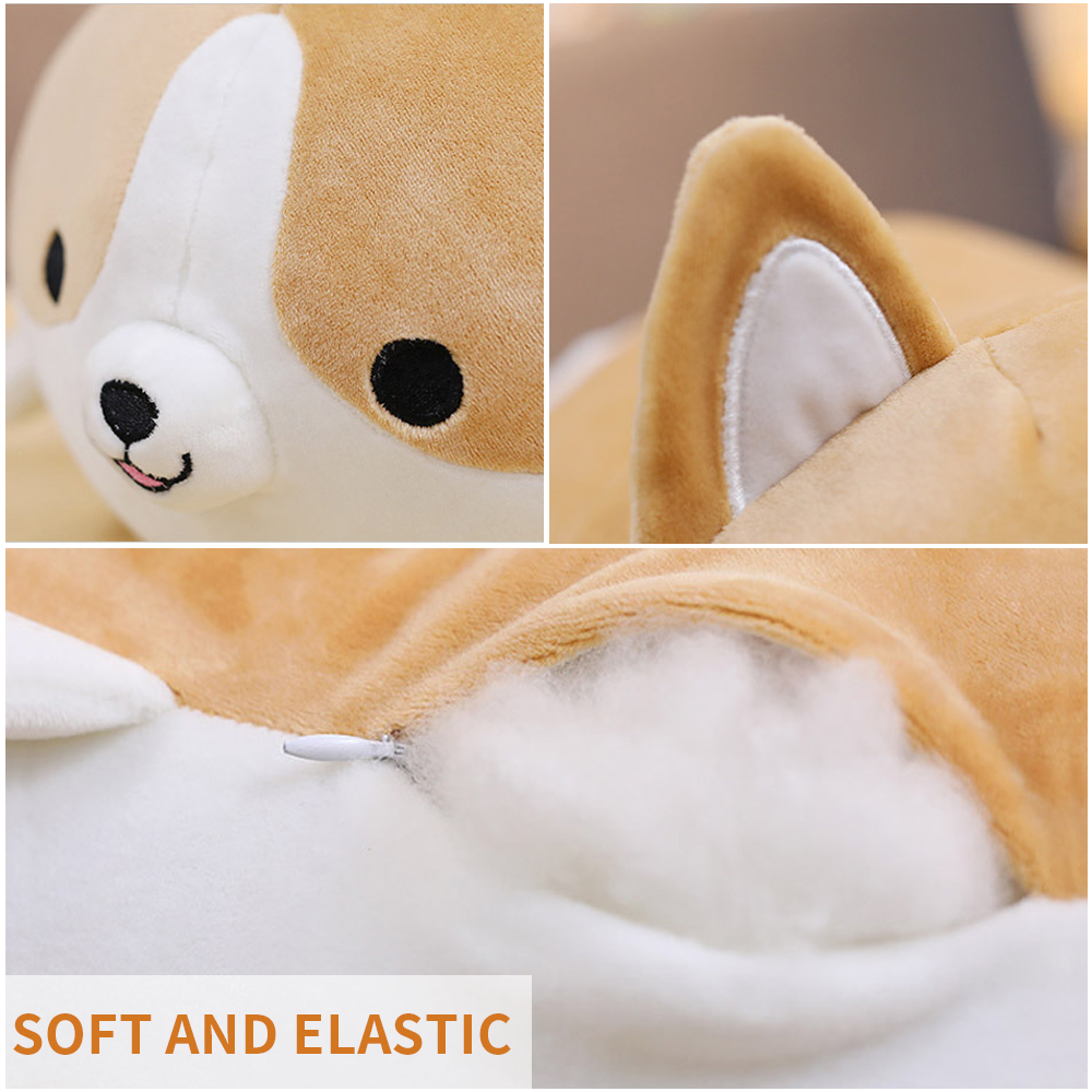 US Kawaii Shiba Inu Plush Doll Animal Puppy Dog Stuffed Cute Doge Fur Soft Toy