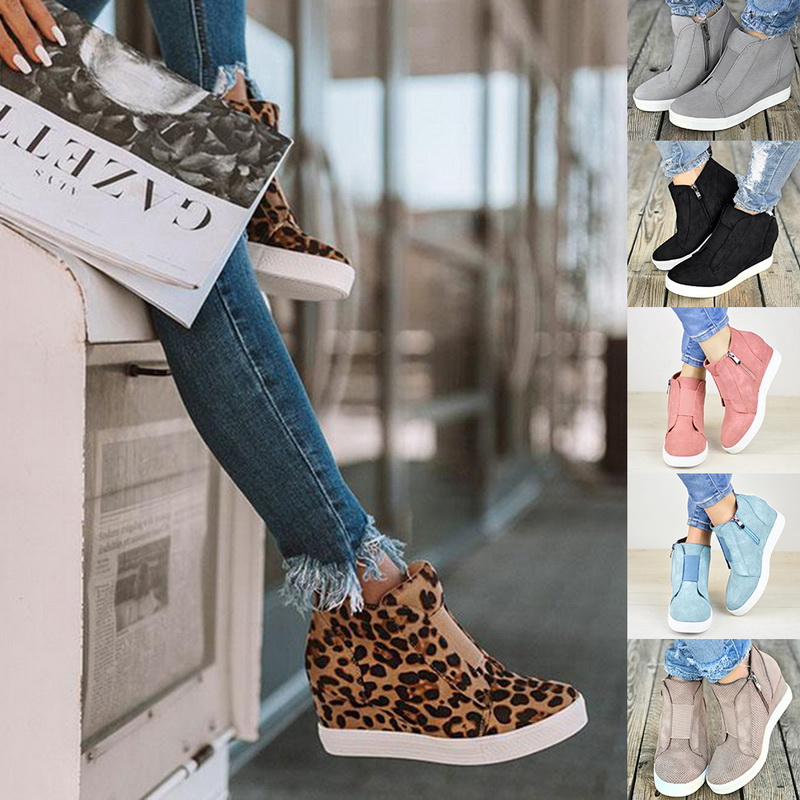 Damen Schuhe Keilabsatz Sneaker Wedges Plateau Stiefeletten Damen Schuhe Keilabsatz Sneaker Wedges Plateau Stiefeletten