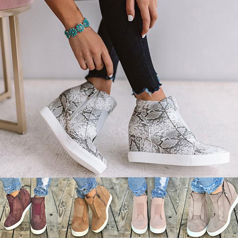 Damen Schuhe Keilabsatz Sneaker Wedges Plateau Stiefeletten Damen Schuhe Keilabsatz Sneaker Wedges Plateau Stiefeletten