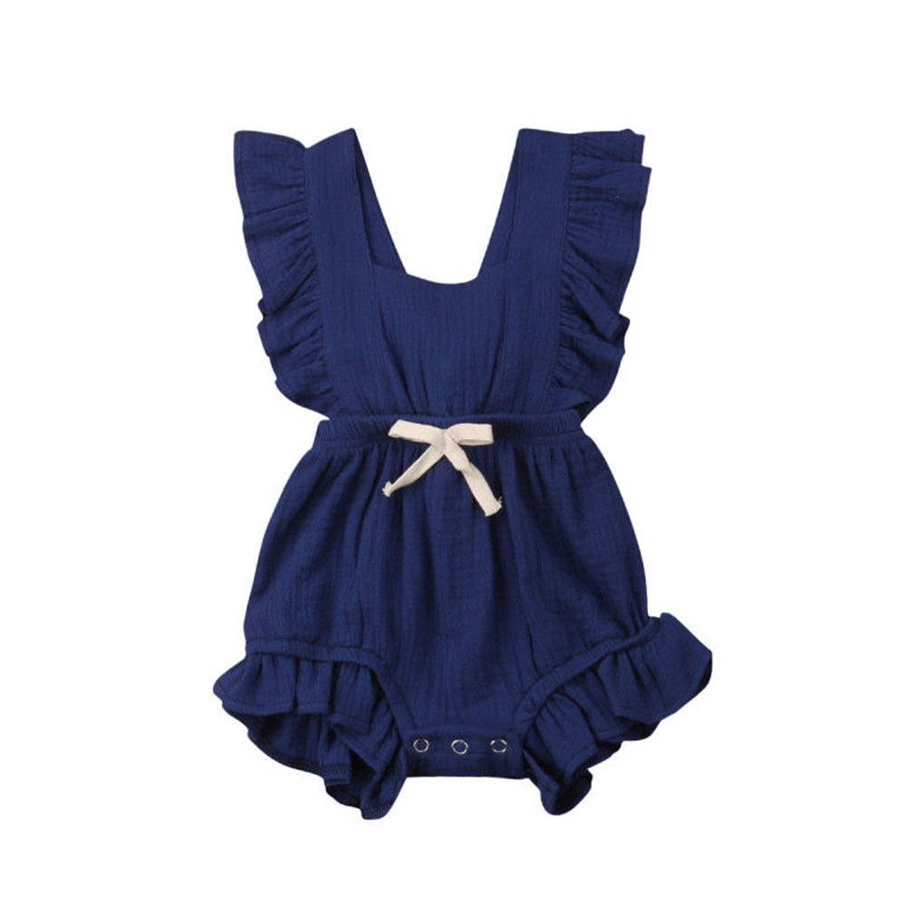 Newborn Baby Girl Ruffle Jumpsuit Romper Bodysuit Sunsuit Outfit Clothes FJP