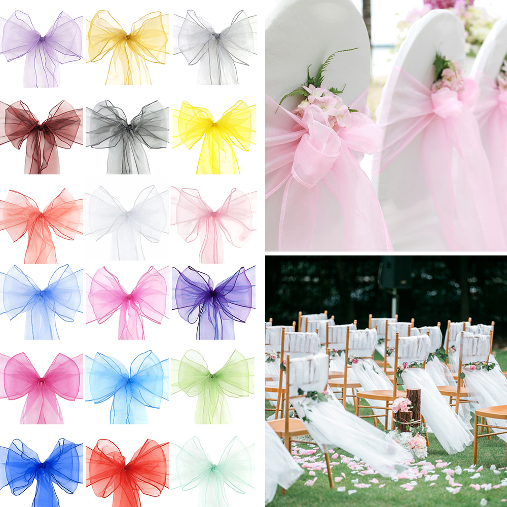 Organza Stuhlschleifen Stuhlbänder für Stuhlhussen Stuhl Schleifen Hochzeit