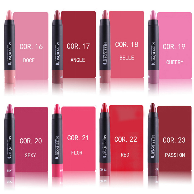 Details About Rouge à Lèvres Crayon Mat Longue Tenue Matte Métallique Hydratant Cosmétique