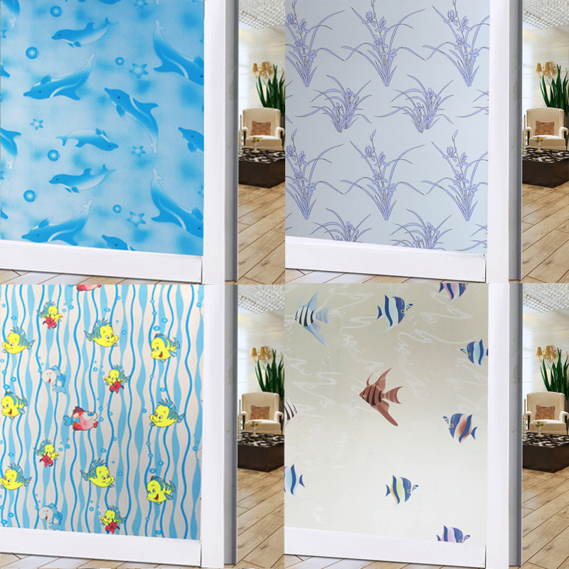 Room Bathroom Home Window Film Door Privacy Bath Sticker PVC Frosted