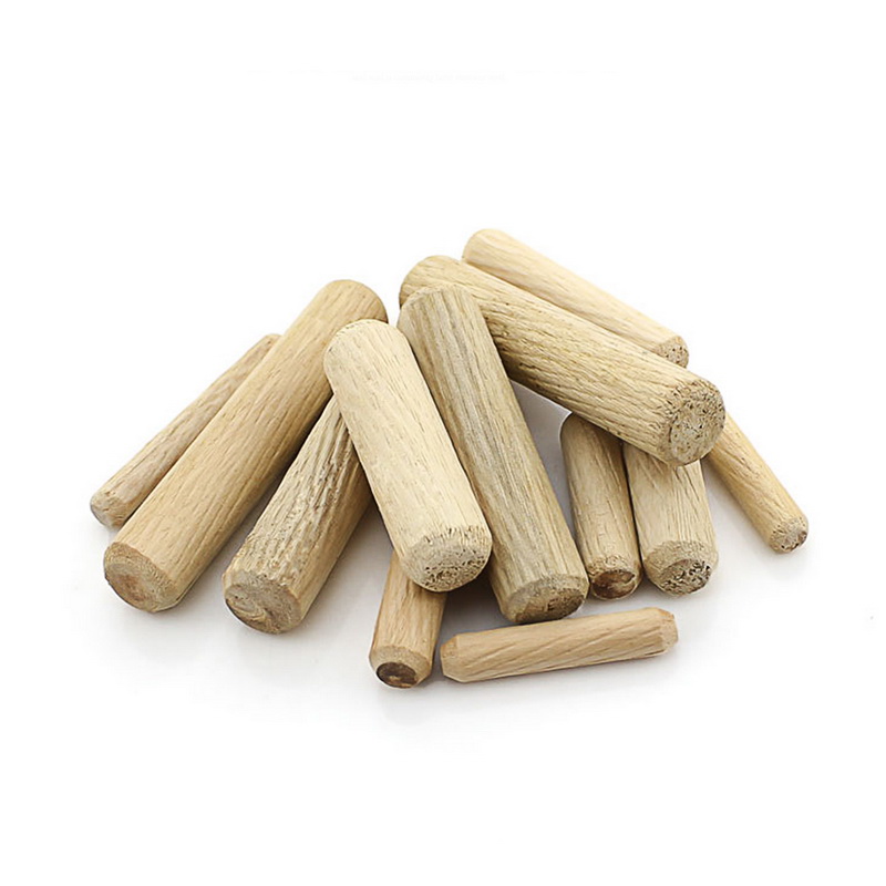 100 Pack 1//2 x 2 Wooden Dowel Pins Wood Kiln Dried Fluted and Beveled Made of Hardwood in U.S.A.