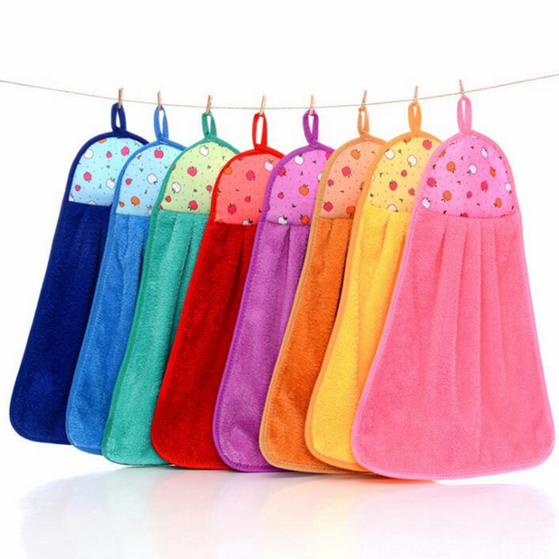 Kitchen Dining Bar Supplies Soft Rabbit Shaped Lovely Coral Velvet Animal Towel Kitchen Hanging Towels Kitchen Dining Linens Textiles