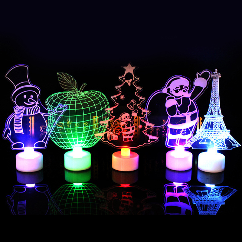 Details About Snowman Figure 3d Night Light Led Color Changing Lamp Ha