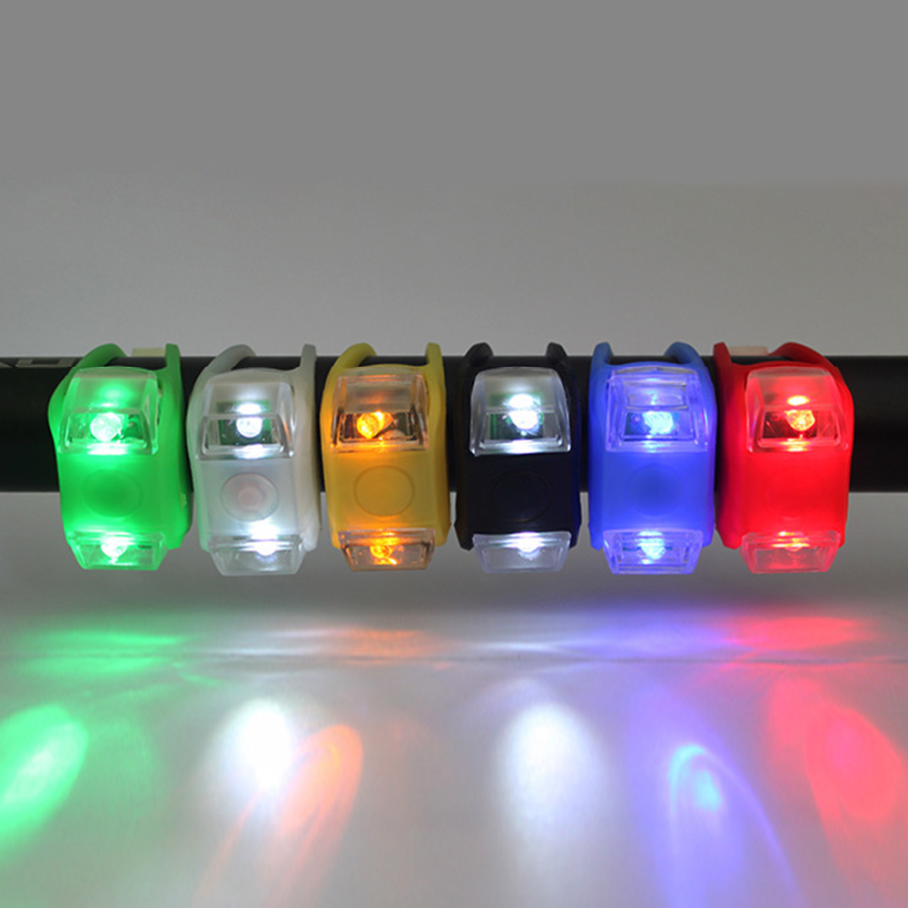 LED Bike Lights USB Rechargeable 4 Mode 5 Bicycle Cycling Front Rear Tail Lamps@