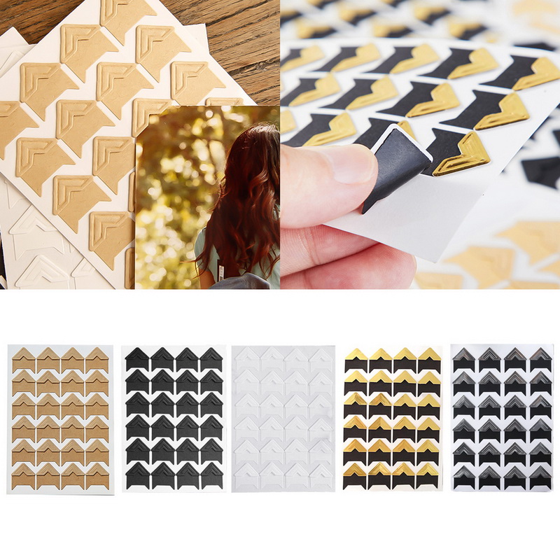 408 pcs Self-adhesive Photo Corner Stickers scrapbook album essential ha