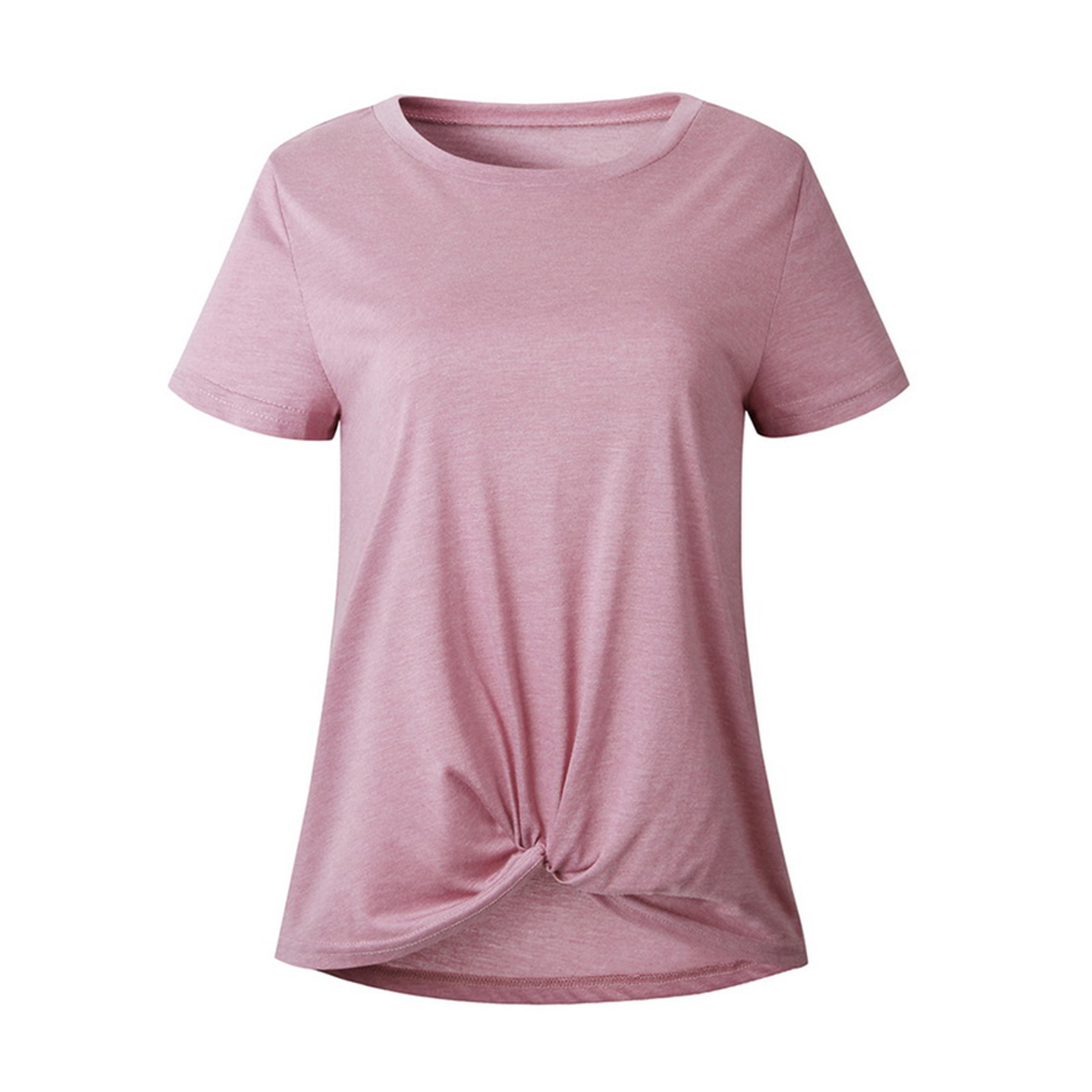 Round Neck Casual Tie T-Shirt