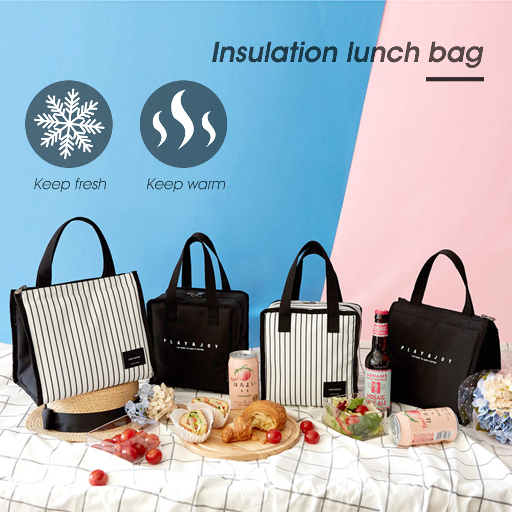 US Insulated Lunch Bag Heat Preservation Portable Tote Picnic Bento Storage Bag