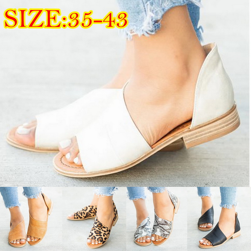 open toe side cutout flats