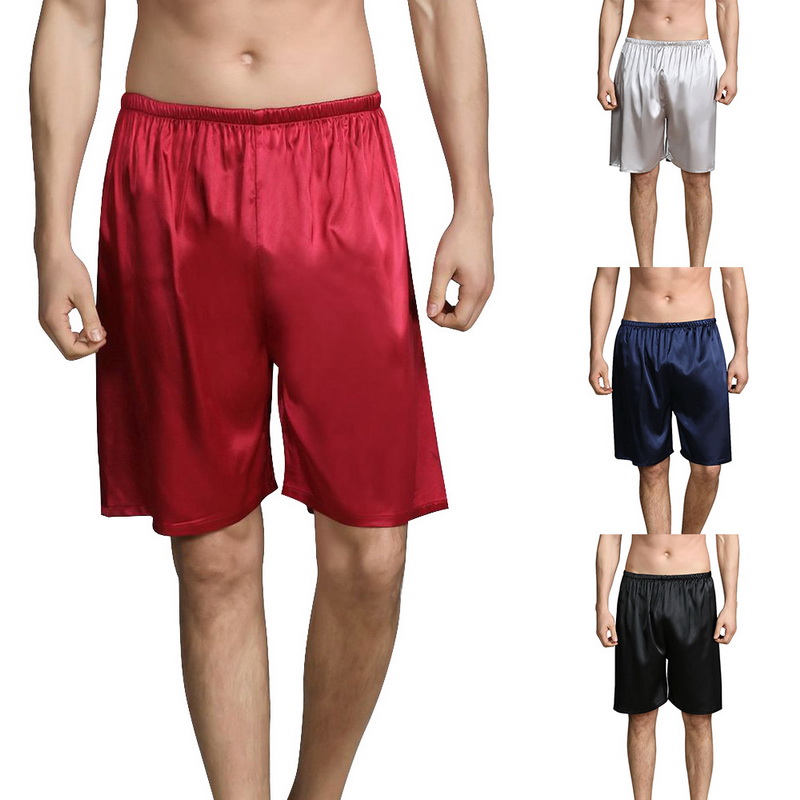 Men/'s Silk Satin Sleepwear Underwear Boxer Beach Shorts Pajamas Short Pants US