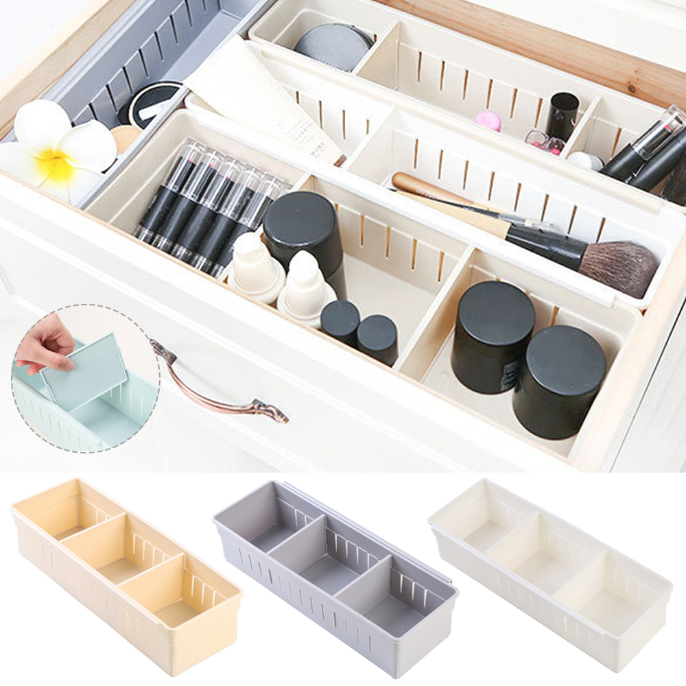 By 3 Compartments Organizer Storage Boxes Bra Socks Drawer