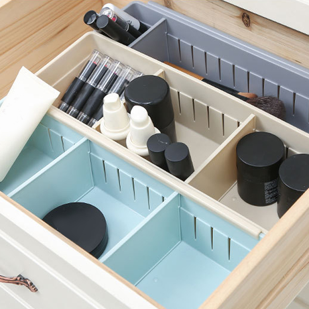 3compartments Plastic Storage Box Board Bra Socks Drawer Organizer